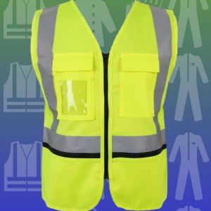 Chaleco de seguridad de alta visibilidad con cierre frontal